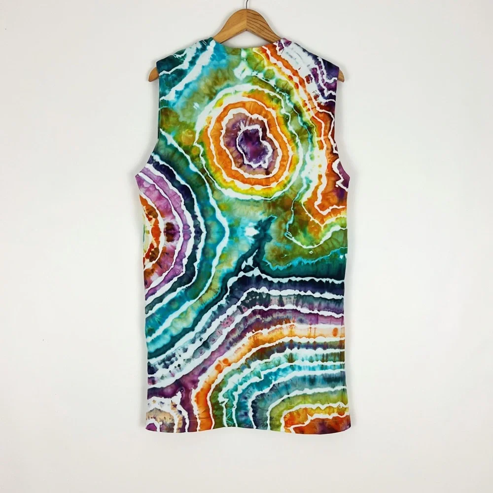 Hand-Dyed Sleeveless Jersey Dress | Size S - Picture 10 of 11